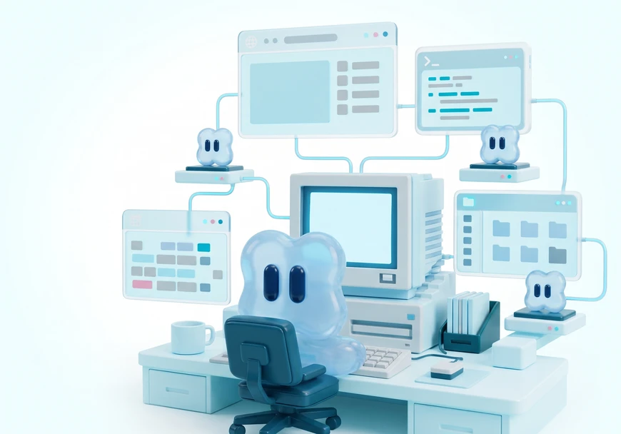 Construct agents orchestrating browser, terminal, files, and schedules